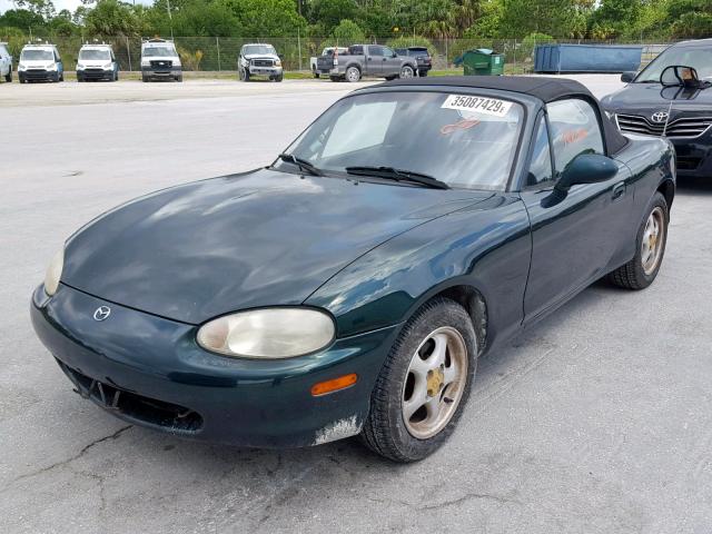 JM1NB3533X0121040 - 1999 MAZDA MX-5 MIATA GREEN photo 2