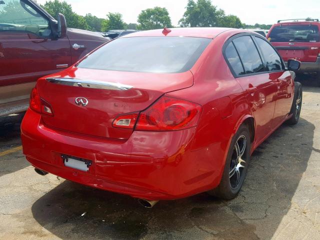 JN1CV6AP7AM407095 - 2010 INFINITI G37 BASE RED photo 4