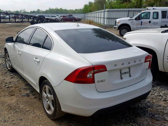 YV1622FSXC2034250 - 2012 VOLVO S60 T5 WHITE photo 3