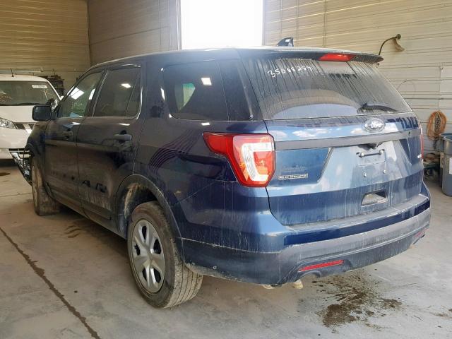 1FM5K8AR0GGB44009 - 2016 FORD EXPLORER P BLUE photo 3