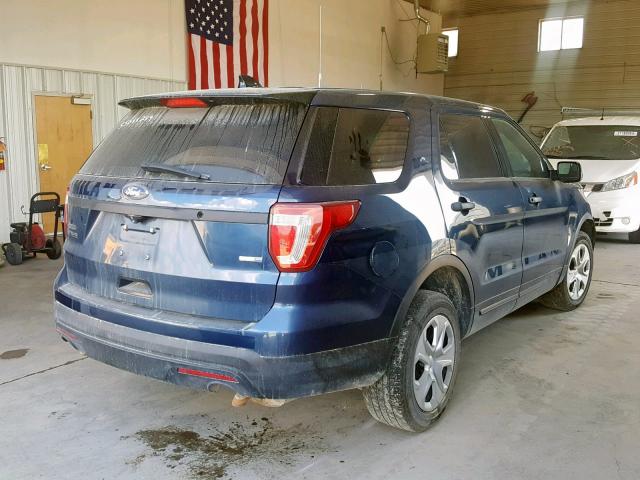 1FM5K8AR0GGB44009 - 2016 FORD EXPLORER P BLUE photo 4