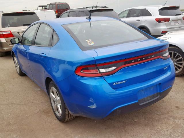 1C3CDFBB5GD629795 - 2016 DODGE DART SXT BLUE photo 3