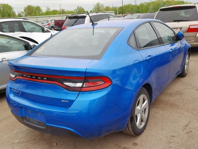 1C3CDFBB5GD629795 - 2016 DODGE DART SXT BLUE photo 4