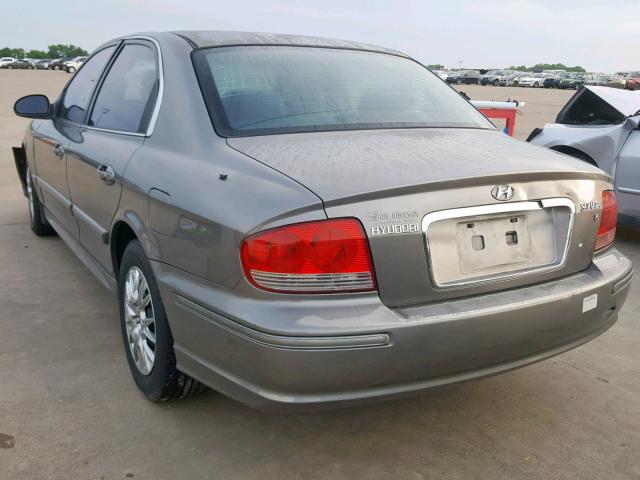 KMHWF25H73A903615 - 2003 HYUNDAI SONATA GL SILVER photo 3