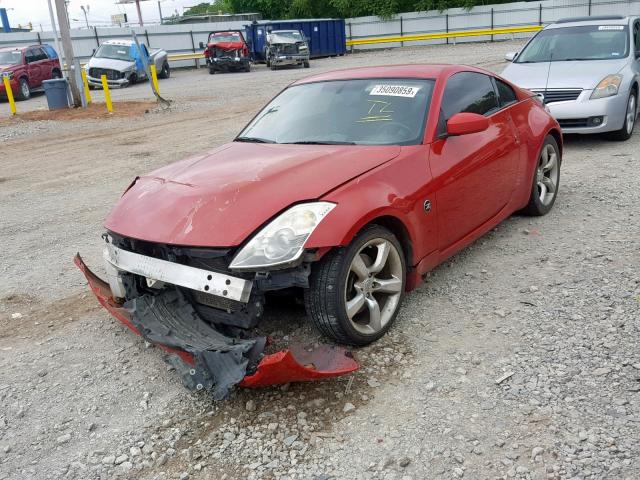 JN1BZ34D77M501924 - 2007 NISSAN 350Z COUPE RED photo 2