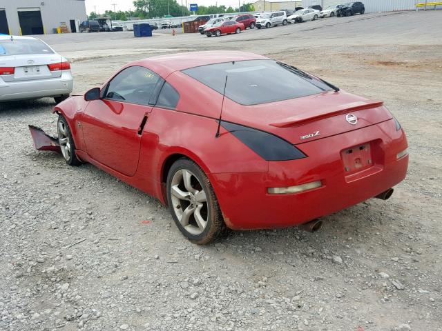 JN1BZ34D77M501924 - 2007 NISSAN 350Z COUPE RED photo 3