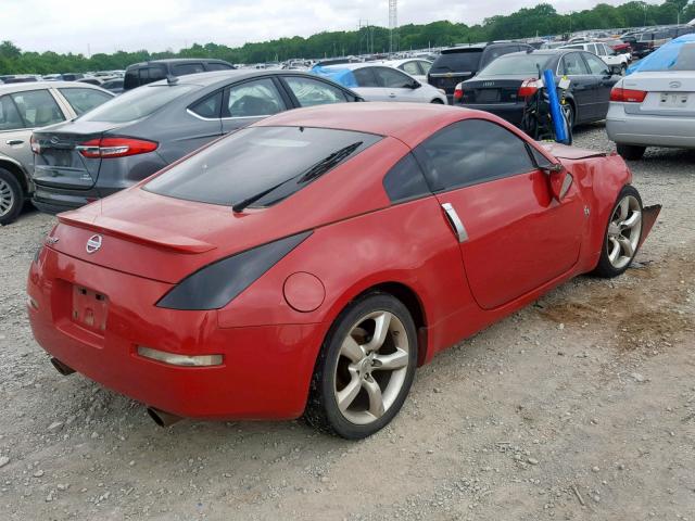 JN1BZ34D77M501924 - 2007 NISSAN 350Z COUPE RED photo 4