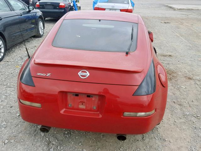 JN1BZ34D77M501924 - 2007 NISSAN 350Z COUPE RED photo 6