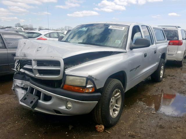 1B7HL2AX71S322710 - 2001 DODGE DAKOTA QUA SILVER photo 2