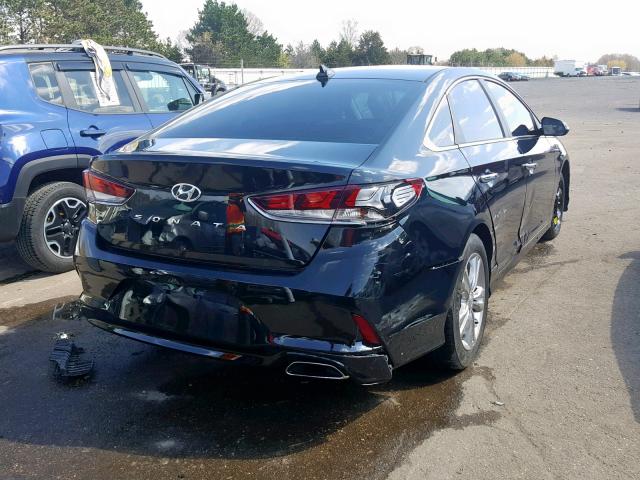 5NPE34AF5JH642953 - 2018 HYUNDAI SONATA SPO BLACK photo 4