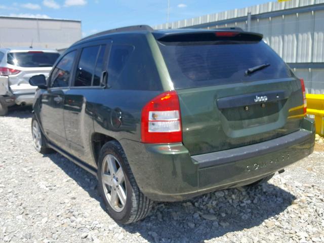 1J8FT47098D699639 - 2008 JEEP COMPASS SP Жасыл фото 3