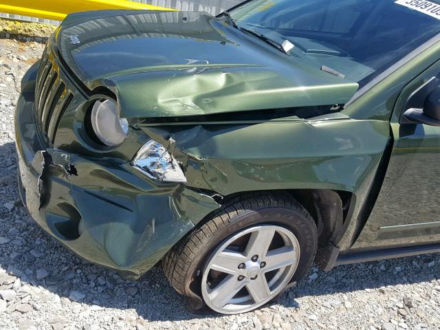 1J8FT47098D699639 - 2008 JEEP COMPASS SP Жасыл фото 9