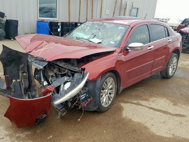 1C3CCBCB2CN207627 - 2012 CHRYSLER 200 LIMITE MAROON photo 2