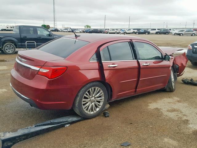 1C3CCBCB2CN207627 - 2012 CHRYSLER 200 LIMITE MAROON photo 4