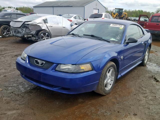 1FAFP40614F182494 - 2004 FORD MUSTANG BLUE photo 2