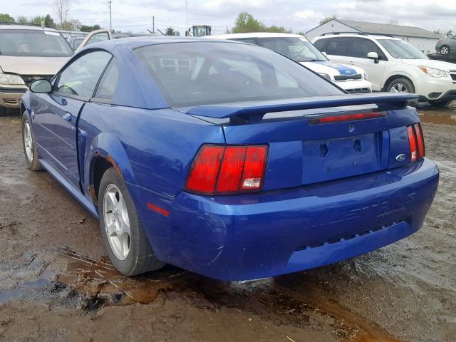 1FAFP40614F182494 - 2004 FORD MUSTANG BLUE photo 3