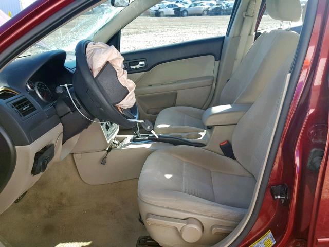 3FAHP06Z37R114305 - 2007 FORD FUSION S MAROON photo 5