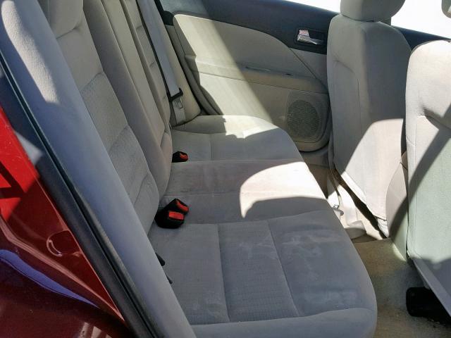 3FAHP06Z37R114305 - 2007 FORD FUSION S MAROON photo 6