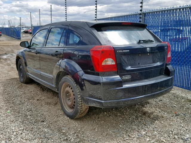 1B3HB48B07D246609 - 2007 DODGE CALIBER SX BLACK photo 3