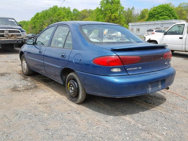 1FAFP13P9WW124638 - 1998 FORD ESCORT SE BLUE photo 3