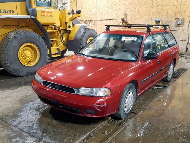 4S3BK6352S7345313 - 1995 SUBARU LEGACY L RED photo 2