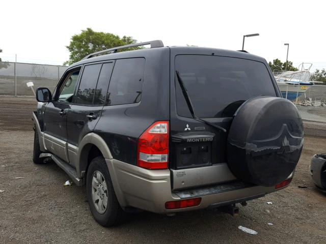 JA4MW51S54J009381 - 2004 MITSUBISHI MONTERO LI BLACK photo 3