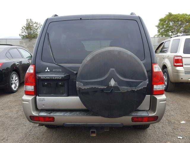 JA4MW51S54J009381 - 2004 MITSUBISHI MONTERO LI BLACK photo 9