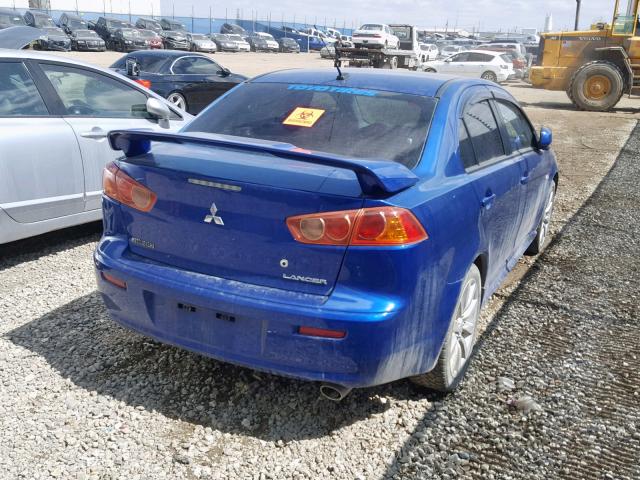 JA3AU86U58U606611 - 2008 MITSUBISHI LANCER GTS BLUE photo 4