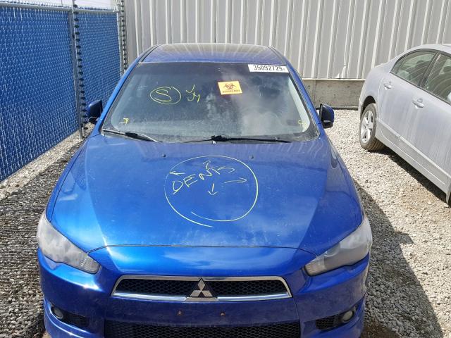 JA3AU86U58U606611 - 2008 MITSUBISHI LANCER GTS BLUE photo 9