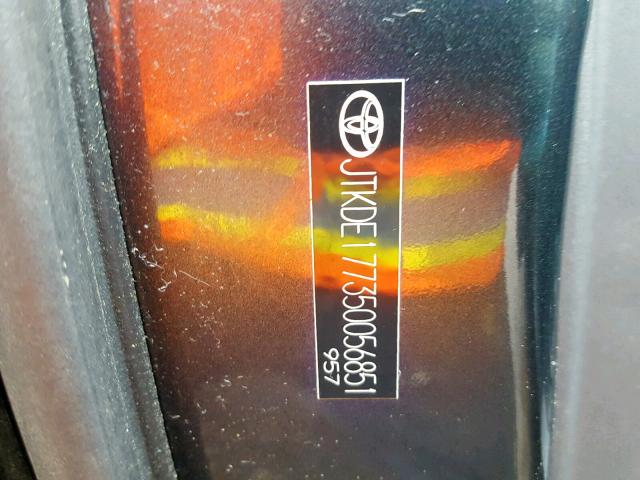 JTKDE177350056851 - 2005 TOYOTA SCION TC GRAY photo 10