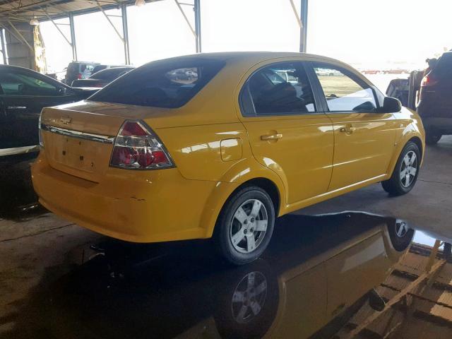 KL1TD56678B084903 - 2008 CHEVROLET AVEO BASE Сары фото 4