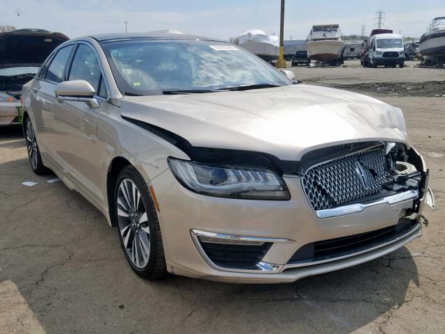 3LN6L5E9XHR615278 - 2017 LINCOLN MKZ RESERV BEIGE photo 1