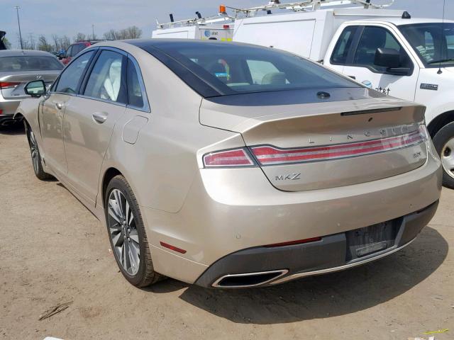 3LN6L5E9XHR615278 - 2017 LINCOLN MKZ RESERV BEIGE photo 3