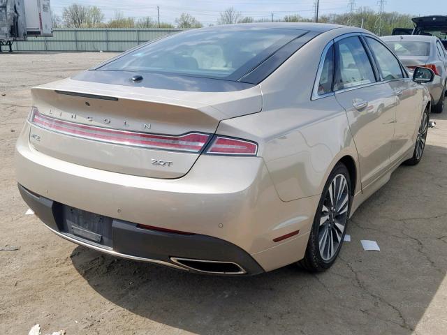 3LN6L5E9XHR615278 - 2017 LINCOLN MKZ RESERV BEIGE photo 4