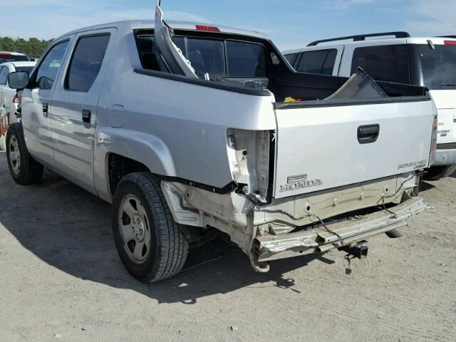 2HJYK16286H551918 - 2006 HONDA RIDGELINE SILVER photo 3