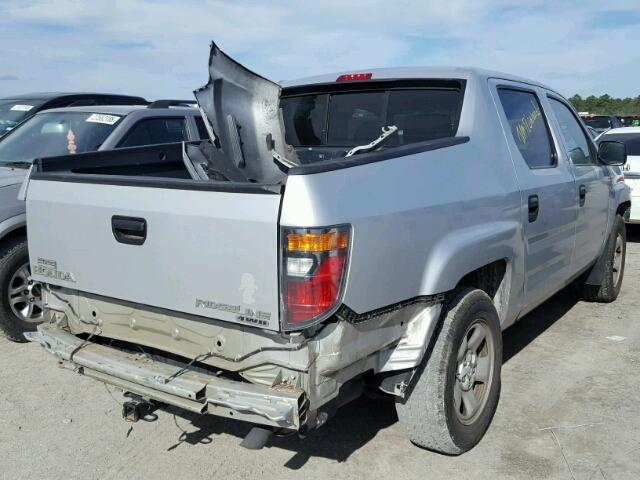 2HJYK16286H551918 - 2006 HONDA RIDGELINE SILVER photo 4