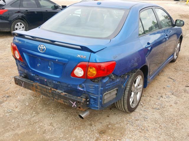 1NXBE40E99Z103402 - 2009 TOYOTA COROLLA XR BLUE photo 4