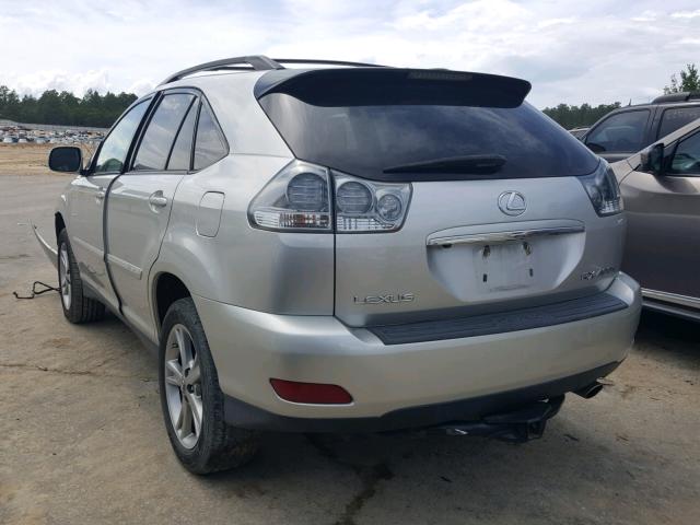 JTJGW31U372001722 - 2007 LEXUS RX 400H SILVER photo 3