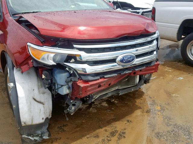 2FMDK3KC3EBA41941 - 2014 FORD EDGE LIMIT MAROON photo 9