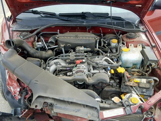 4S3BH635227306297 - 2002 SUBARU LEGACY L RED photo 7