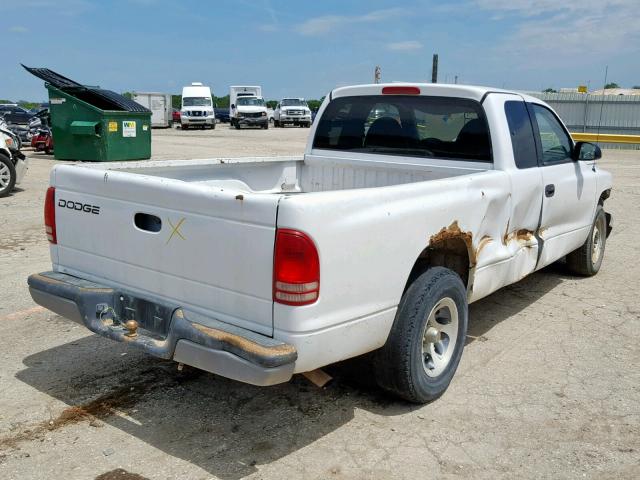 1B7GL22X0WS661925 - 1998 DODGE DAKOTA WHITE photo 4