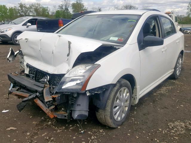 3N1AB6AP7CL719365 - 2012 NISSAN SENTRA 2.0 WHITE photo 2