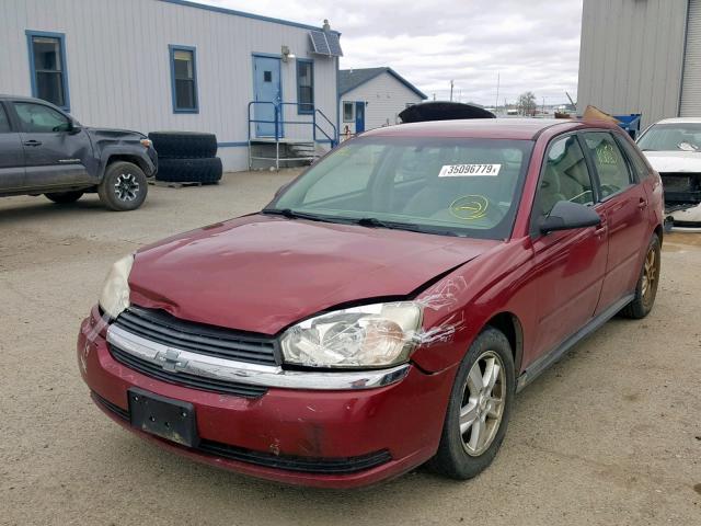 1G1ZT62875F185732 - 2005 CHEVROLET MALIBU MAX BURGUNDY photo 2