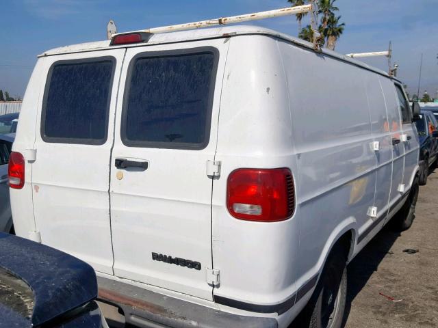 2B7HB11YX2K118761 - 2002 DODGE RAM VAN B1 WHITE photo 4