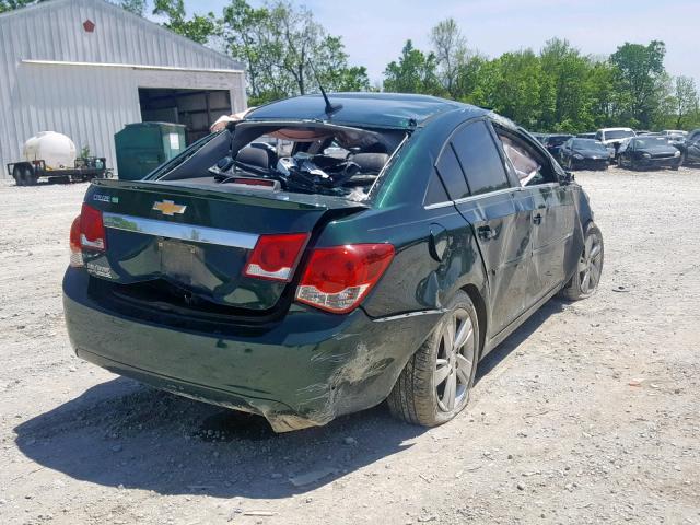 1G1P75SZXE7213922 - 2014 CHEVROLET CRUZE GREEN photo 4