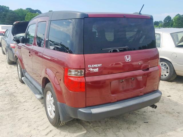 5J6YH18767L015446 - 2007 HONDA ELEMENT EX MAROON photo 3