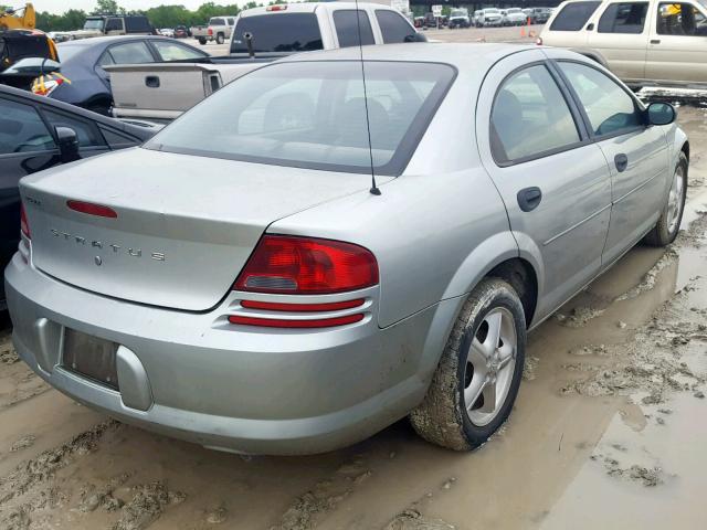 1B3EL36R34N324963 - 2004 DODGE STRATUS SE SILVER photo 4