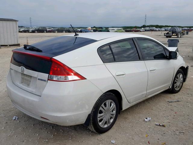 JHMZE2H56BS010977 - 2011 HONDA INSIGHT LX WHITE photo 4