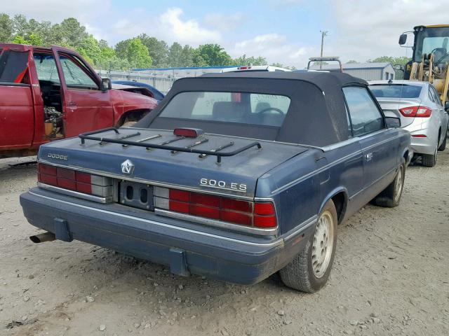 1B3BV55E8GG302361 - 1986 DODGE 600 GRAY photo 4