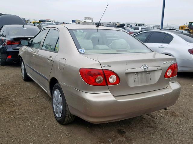 1NXBR32E17Z906648 - 2007 TOYOTA COROLLA CE GOLD photo 3